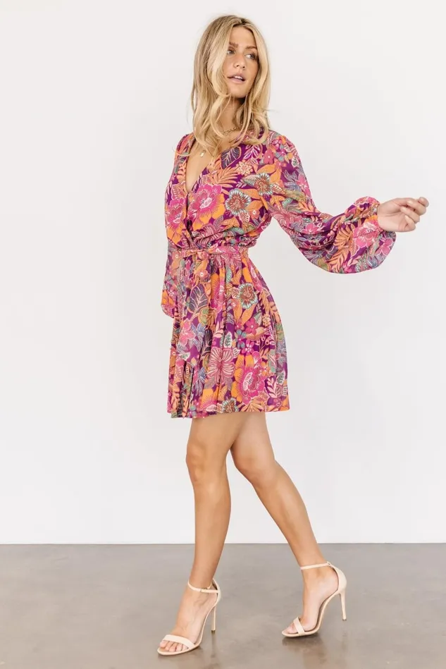 Baltic Born Short Dresses Women Newark Mini Dress Purple Multi