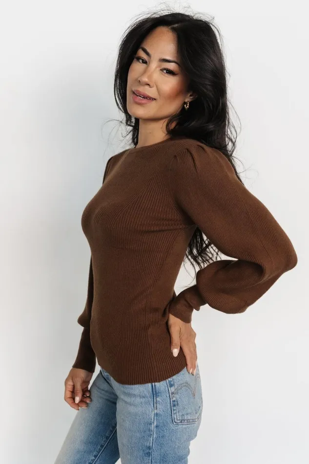 Baltic Born Sweaters Women Lilou Rib Knit Sweater Brown Baltic Born Sweaters Women Lilou Rib Knit Sweater Brown