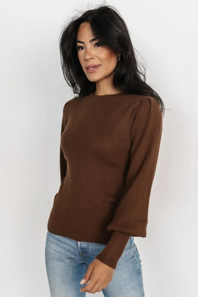 Baltic Born Sweaters Women Lilou Rib Knit Sweater Brown Baltic Born Sweaters Women Lilou Rib Knit Sweater Brown