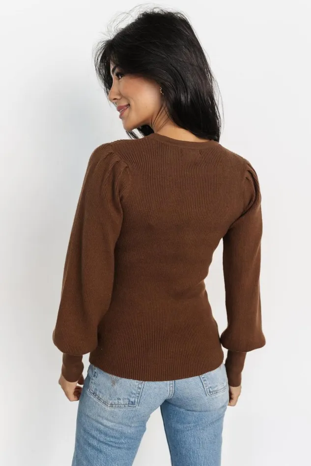 Baltic Born Sweaters Women Lilou Rib Knit Sweater Brown Baltic Born Sweaters Women Lilou Rib Knit Sweater Brown