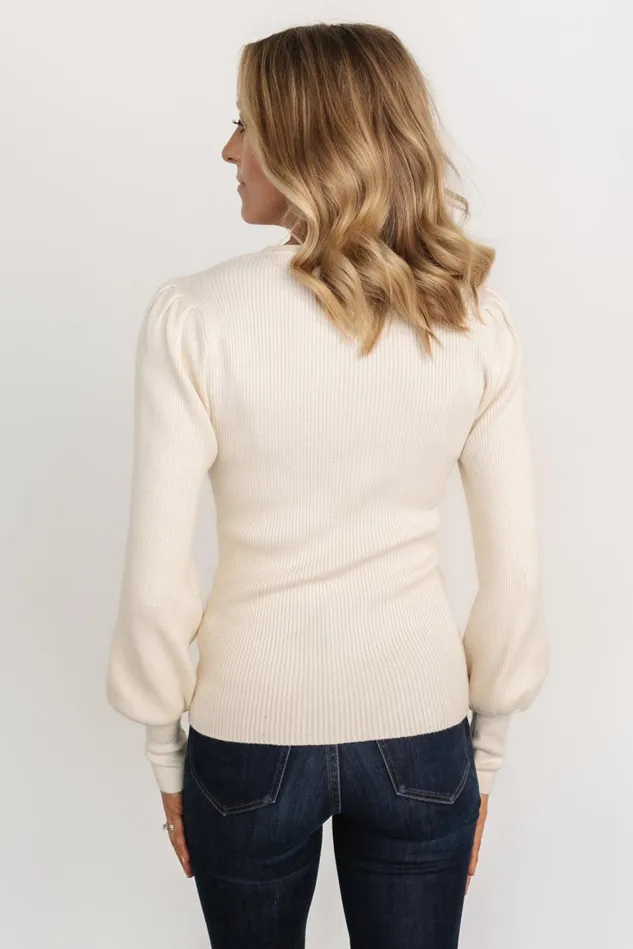Baltic Born Sweaters Women Lilou Rib Knit Sweater Ivory Baltic Born Sweaters Women Lilou Rib Knit Sweater Ivory