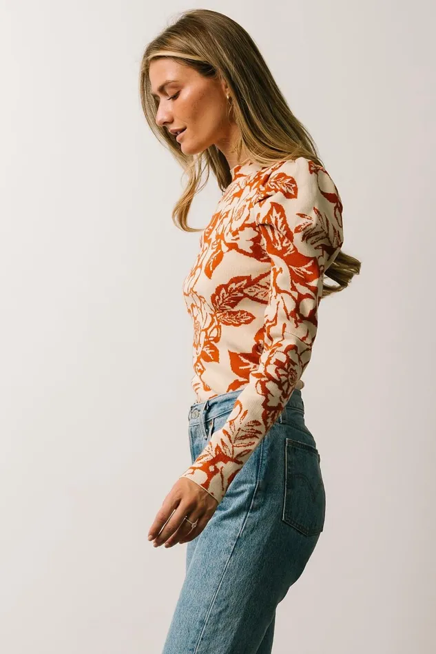 Baltic Born Sweaters Women Sebastian Sweater Rust Multi Baltic Born Sweaters Women Sebastian Sweater Rust Multi