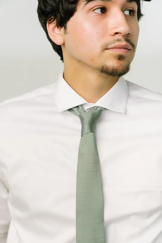 Baltic Born Ties Women Classic Satin Tie Eucalyptus
