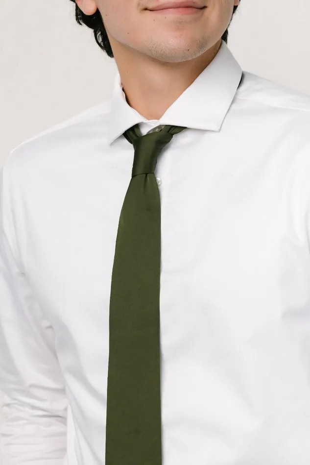 Baltic Born Ties Women Classic Satin Tie Juniper Green