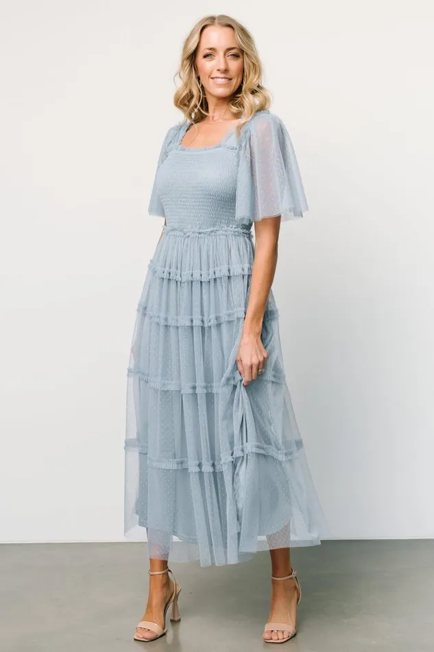 Baltic Born Tulle Styles Women Bexley Tulle Dress Dusty Blue