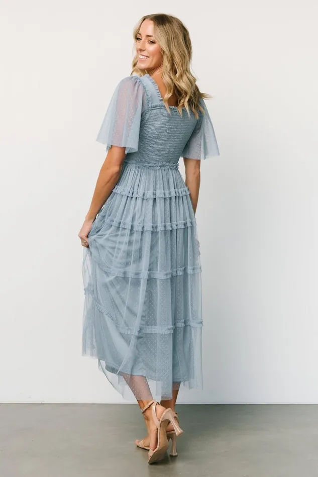 Baltic Born Tulle Styles Women Bexley Tulle Dress Dusty Blue
