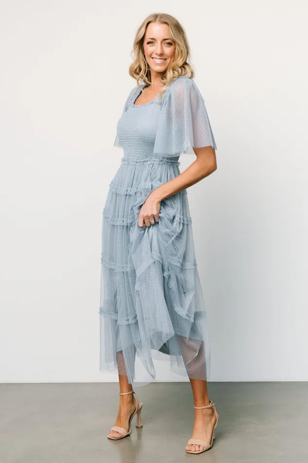 Baltic Born Tulle Styles Women Bexley Tulle Dress Dusty Blue