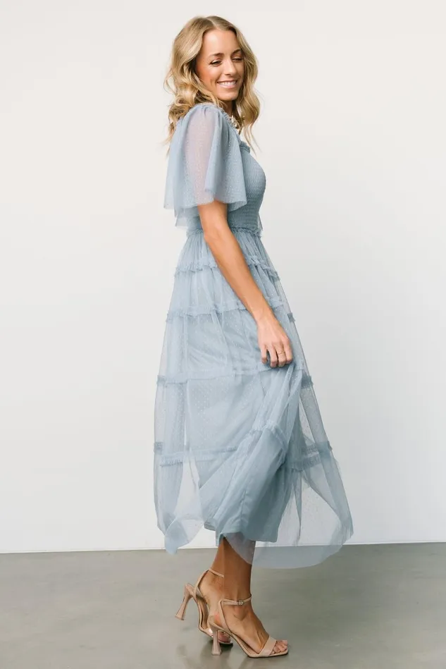 Baltic Born Tulle Styles Women Bexley Tulle Dress Dusty Blue