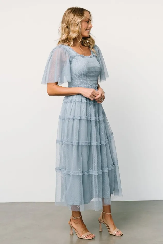 Baltic Born Tulle Styles Women Bexley Tulle Dress Dusty Blue
