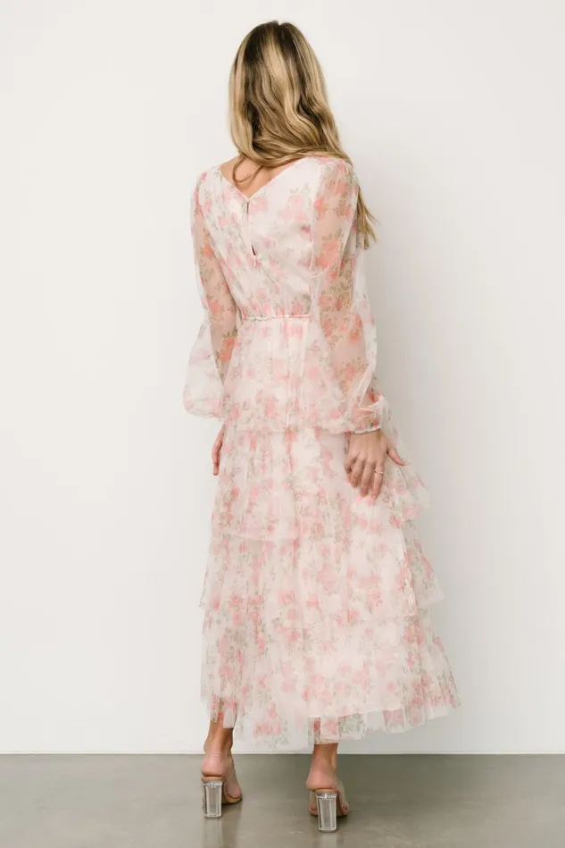 Baltic Born Tulle Styles Women Carolina Tulle Tiered Maxi Dress Blush Floral Baltic Born Tulle Styles Women Carolina Tulle Tiered Maxi Dress Blush Floral