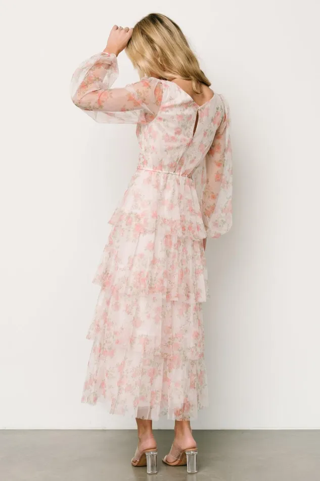 Baltic Born Tulle Styles Women Carolina Tulle Tiered Maxi Dress Blush Floral Baltic Born Tulle Styles Women Carolina Tulle Tiered Maxi Dress Blush Floral