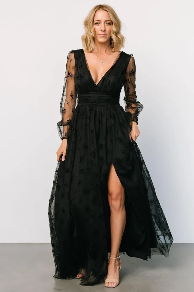 Baltic Born Tulle Styles Women Isabelle Tulle Maxi Dress Black Baltic Born Tulle Styles Women Isabelle Tulle Maxi Dress Black