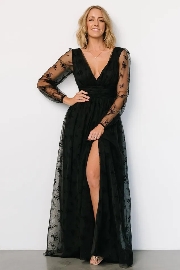 Baltic Born Tulle Styles Women Isabelle Tulle Maxi Dress Black Baltic Born Tulle Styles Women Isabelle Tulle Maxi Dress Black