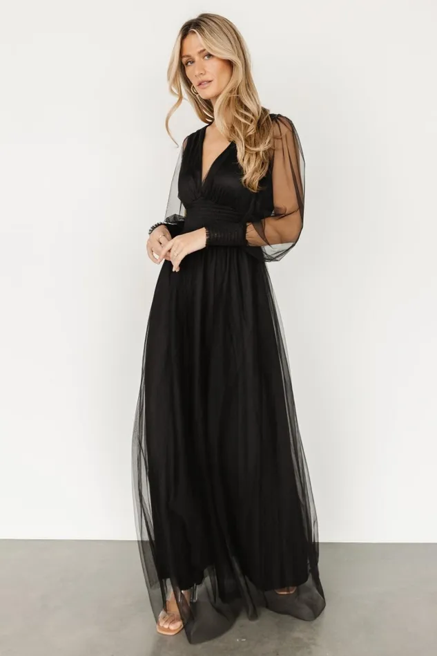 Baltic Born Tulle Styles Women Layla Tulle Maxi Dress Black