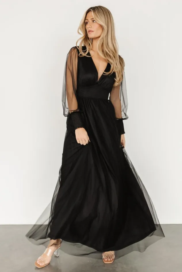 Baltic Born Tulle Styles Women Layla Tulle Maxi Dress Black