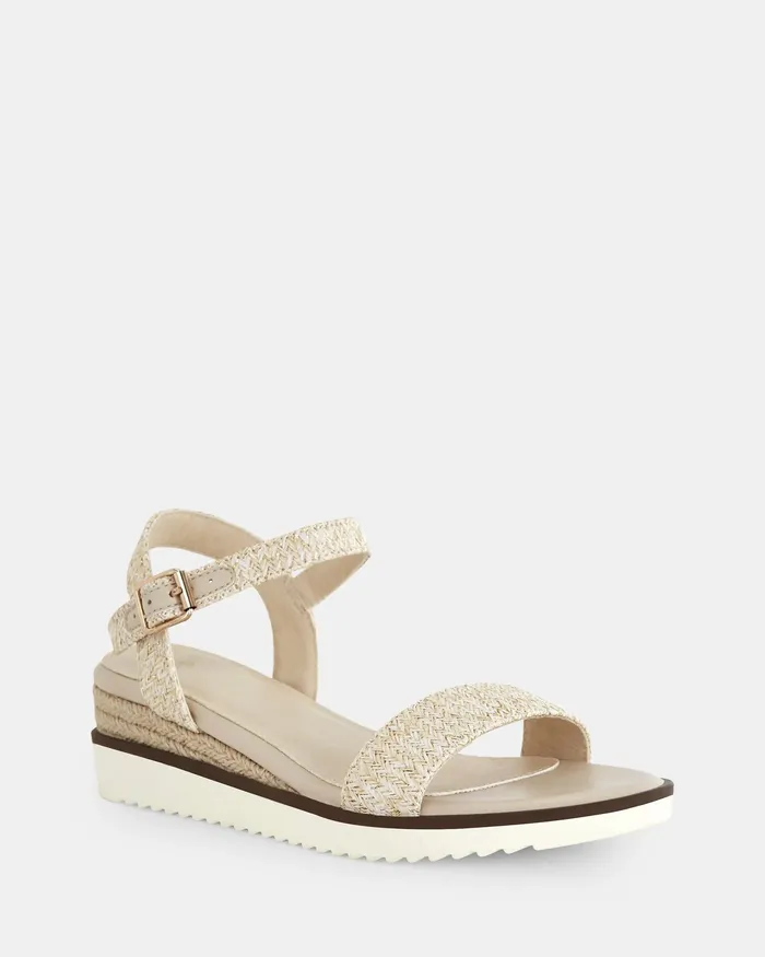 BARLETTA METALLIC RAFFIA Women Wedges NOVO Shoes