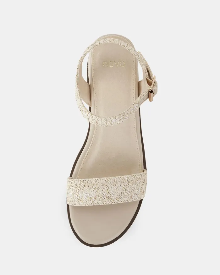 BARLETTA METALLIC RAFFIA Women Wedges NOVO Shoes