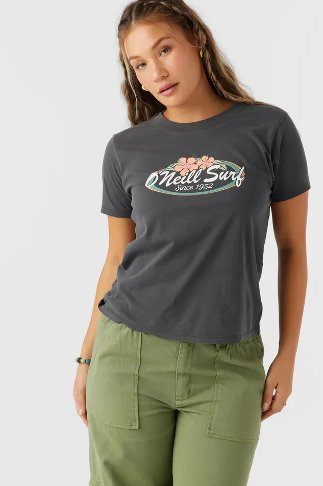 BEACHY BLOOM TEE Washed Black Women O039NEILL Clothing