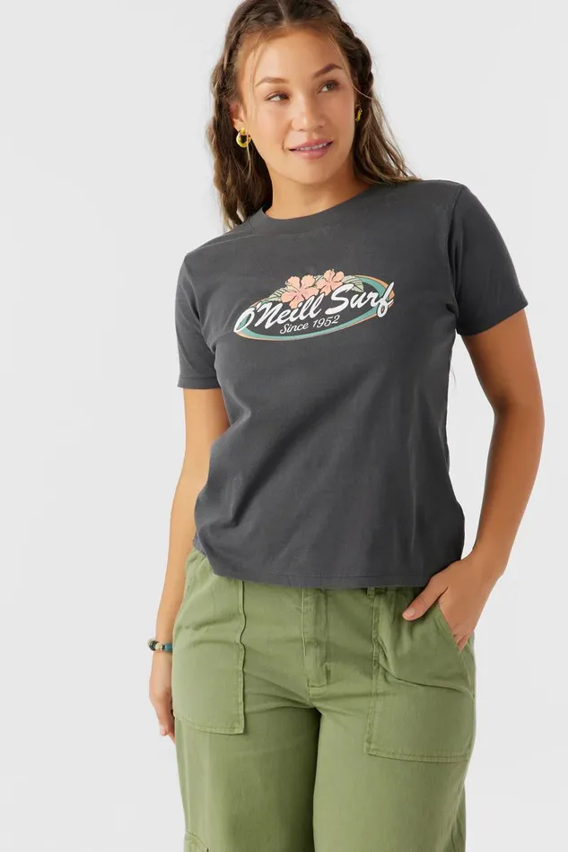 BEACHY BLOOM TEE Washed Black Women O039NEILL Clothing