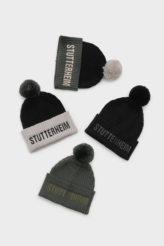 Beanies Women Stutterheim April Beanie Light SandBlack