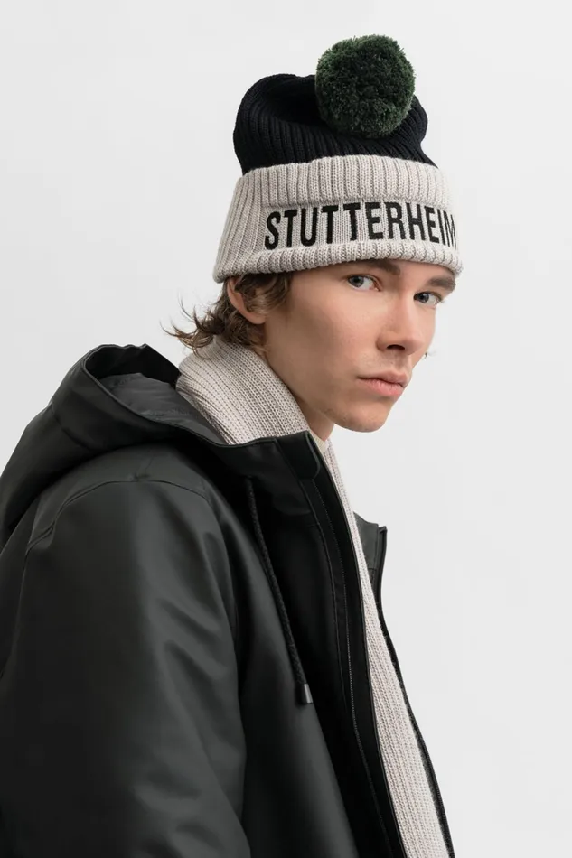 Beanies Women Stutterheim April Beanie Light SandBlack