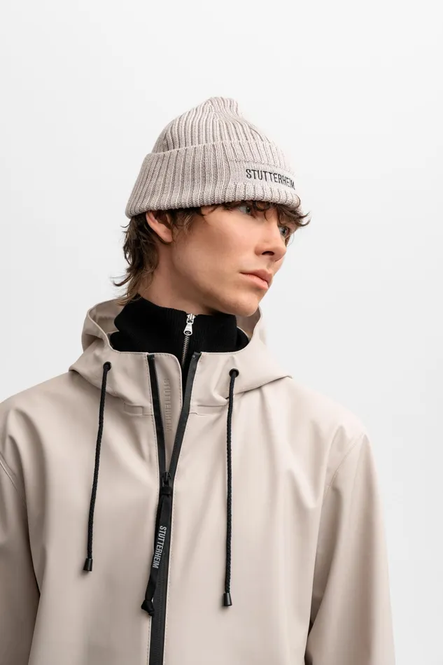 Beanies Women Stutterheim Logo Beanie Light Sand