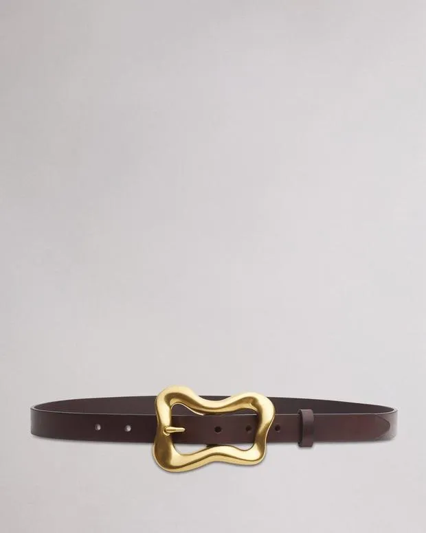 Belts Women Rag and Bone Highline Leather Belt Dark Espresso