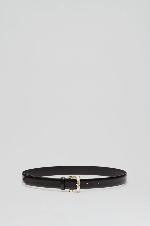 Belts Women Scanlan Theodore STRASS BUCKLE BELT 25 Black Belts Women Scanlan Theodore STRASS BUCKLE BELT 25 Black