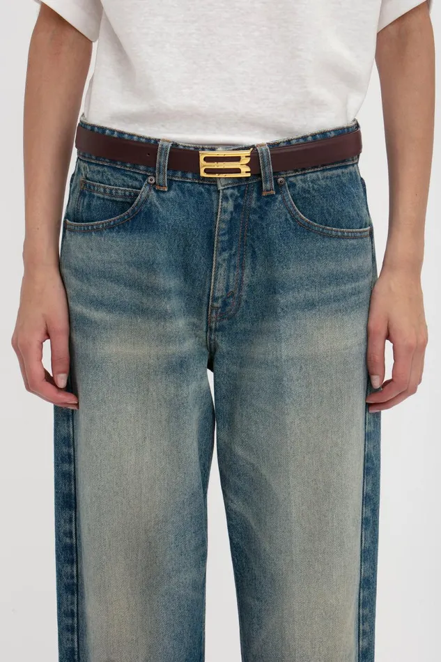 Belts Women Victoria Beckham Exclusive Frame Belt In Burgundy Leather Belts Women Victoria Beckham Exclusive Frame Belt In Burgundy Leather