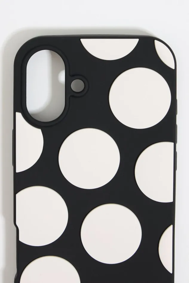 Black Dots Silicone IPhone 16 Plus Case Black Women Bimba Y Lola Phone Cases Black Dots Silicone IPhone 16 Plus Case Black Women Bimba Y Lola Phone Cases