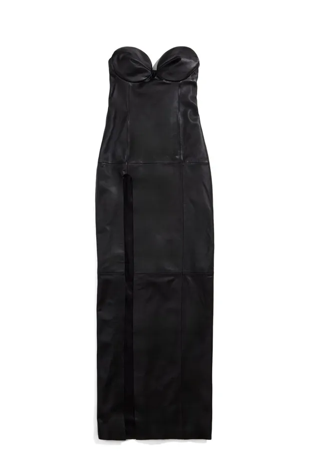 Black Leather Sweetheart Neckline Dress Black Women Bimba Y Lola Bimba Y Palomo Black Leather Sweetheart Neckline Dress Black Women Bimba Y Lola Bimba Y Palomo