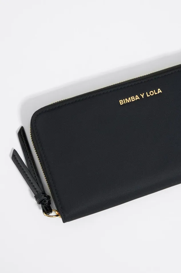 Black Nylon Horizontal Wallet Black Women Bimba Y Lola Billfolds Black Nylon Horizontal Wallet Black Women Bimba Y Lola Billfolds