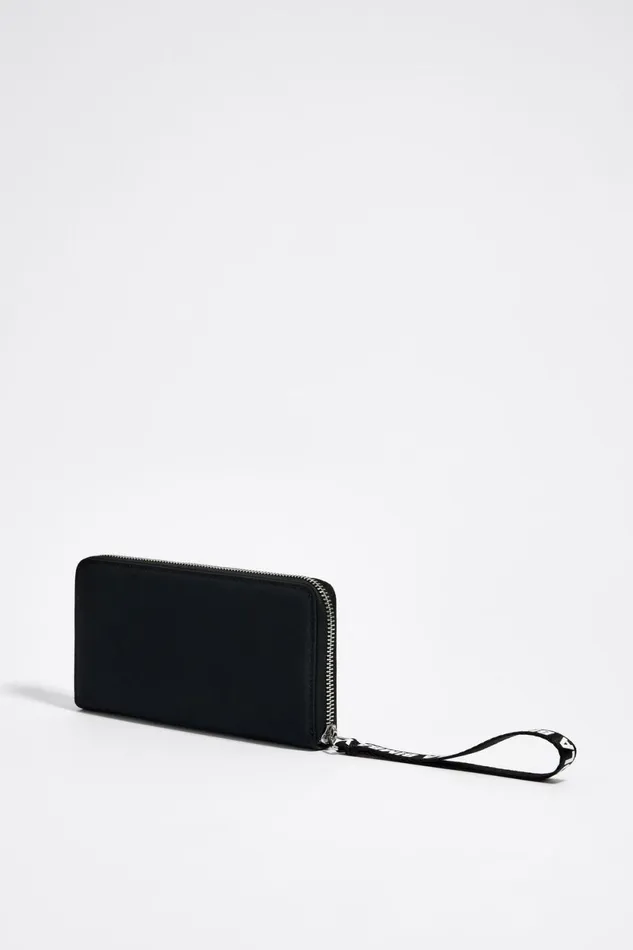 Black Nylon Horizontal Wallet Black Women Bimba Y Lola Billfolds Black Nylon Horizontal Wallet Black Women Bimba Y Lola Billfolds