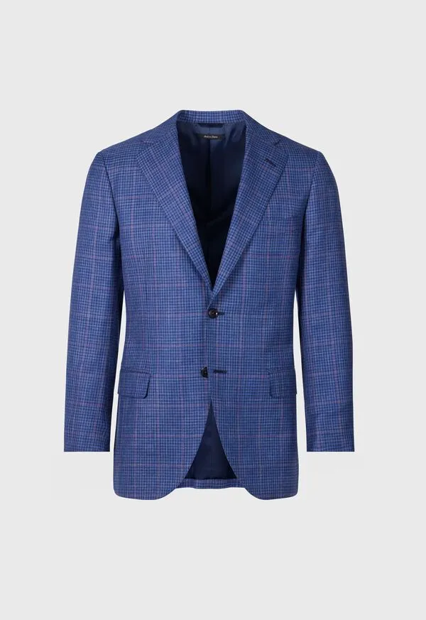 Blazers and Jackets Mens Plaid Andrew Jacket BlueRed Paulstuart