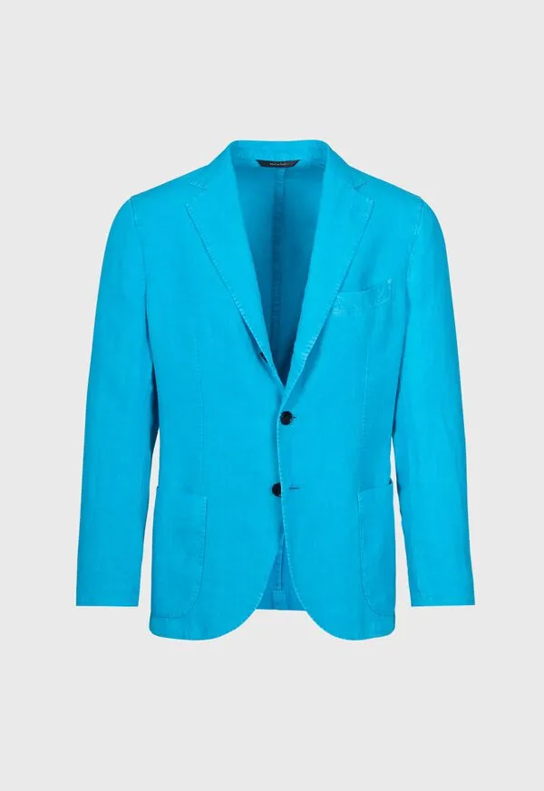 Blazers and Jackets Paulstuart Mens Linen GarmentDyed Jacket Indigo