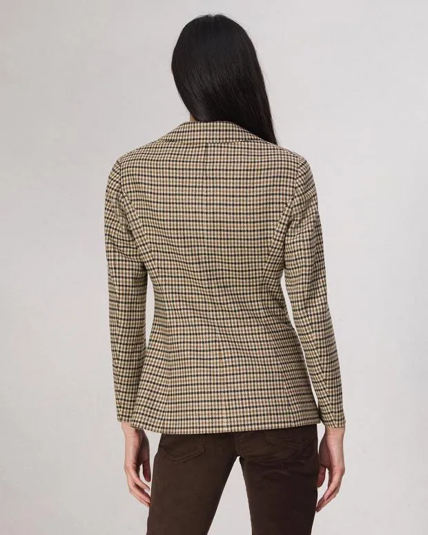 Blazers and Vests Women Rag and Bone Drew Houndstooth Blazer Tan Multi