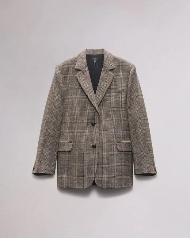 Blazers and Vests Women Rag and Bone Lainey Plaid Blazer Brown Plaid