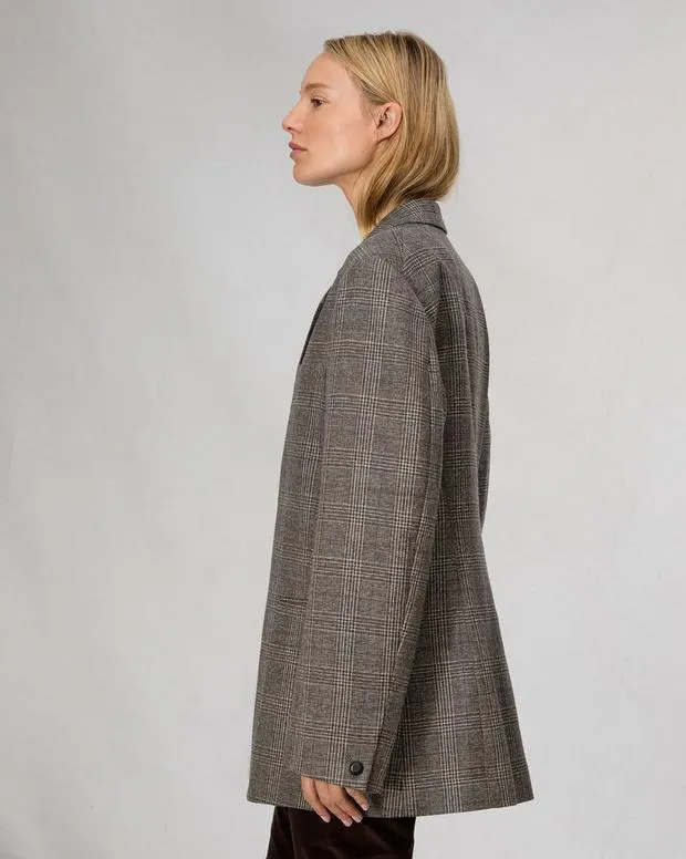 Blazers and Vests Women Rag and Bone Lainey Plaid Blazer Brown Plaid