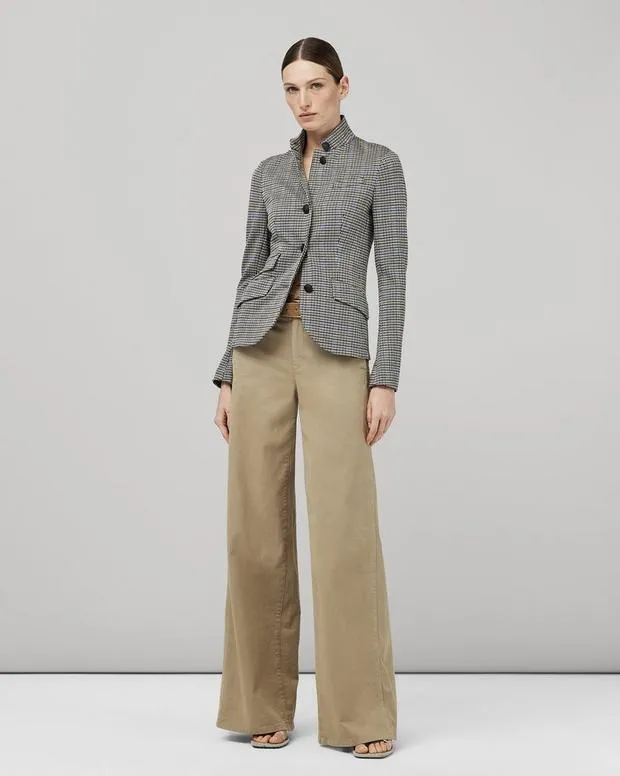 Blazers and Vests Women Rag and Bone Slade Cotton Plaid Blazer Blue Plaid