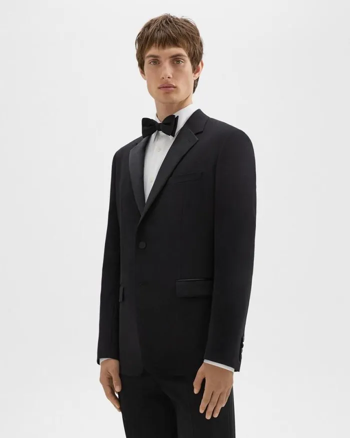 Blazers Jackets Men Theory Chambers Tuxedo Blazer In Stretch Wool Black Blazers Jackets Men Theory Chambers Tuxedo Blazer In Stretch Wool Black