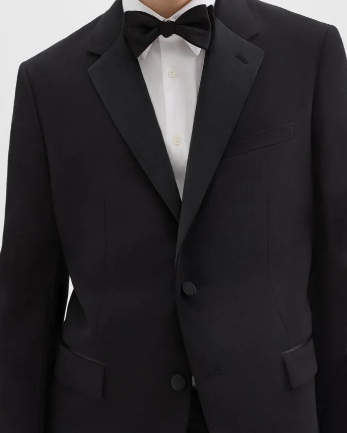 Blazers Jackets Men Theory Chambers Tuxedo Blazer In Stretch Wool Black Blazers Jackets Men Theory Chambers Tuxedo Blazer In Stretch Wool Black