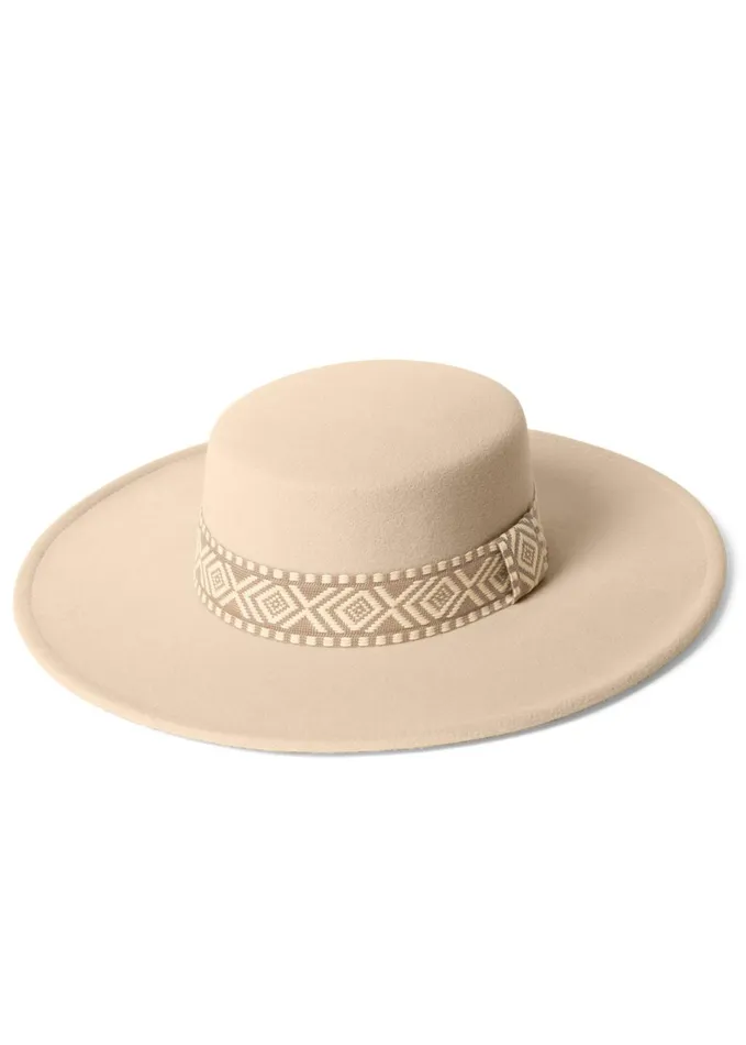 BOATER HAT Taupe Women VENUS Hats