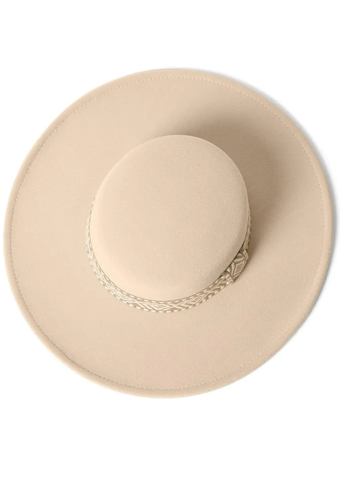 BOATER HAT Taupe Women VENUS Hats