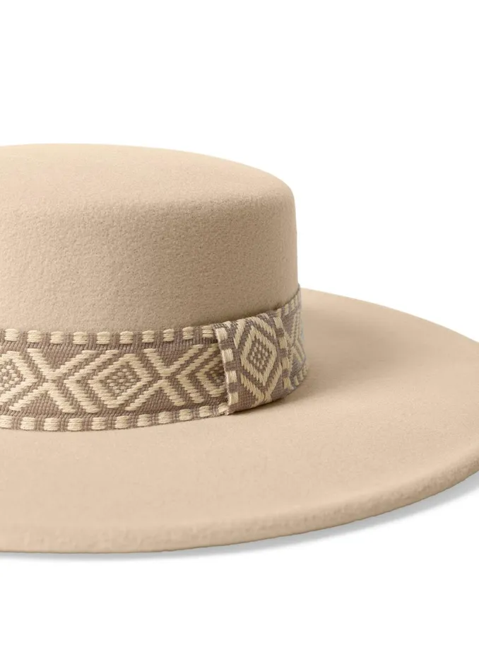BOATER HAT Taupe Women VENUS Hats