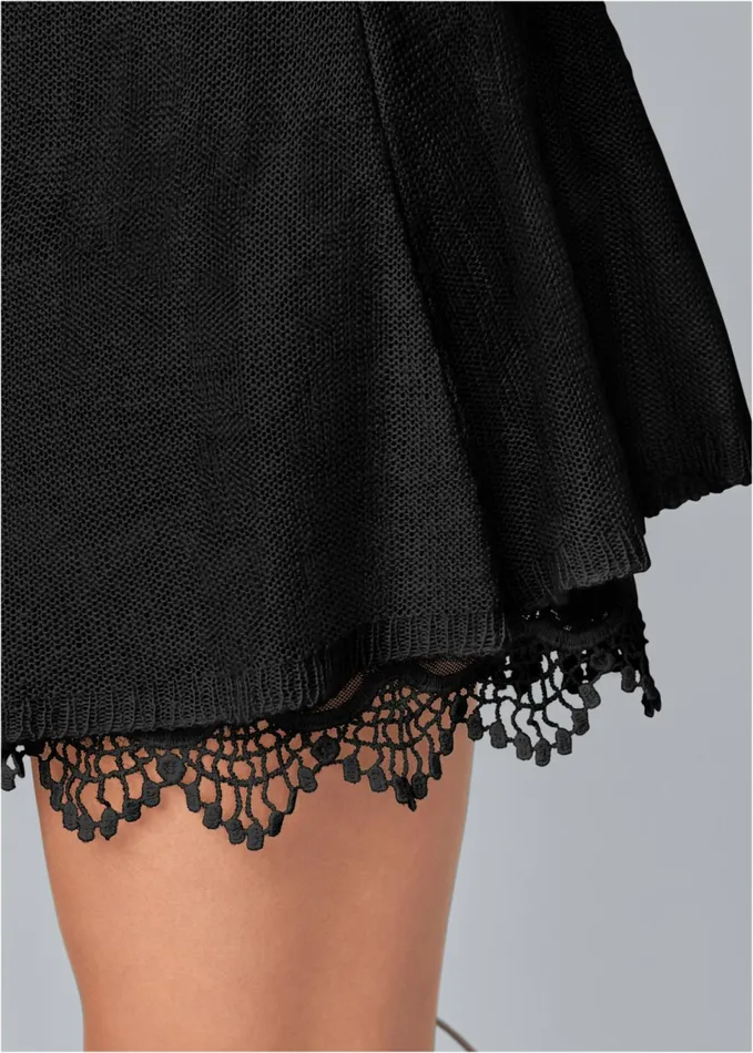 BOHO SWEATER DRESS Black Women VENUS Short Dresses