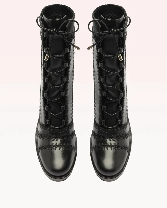 Boots Women Alexandre Birman Regina Combat Bootie 8211 Block 90 Heel 8211 Black Designer Combat Boots Black