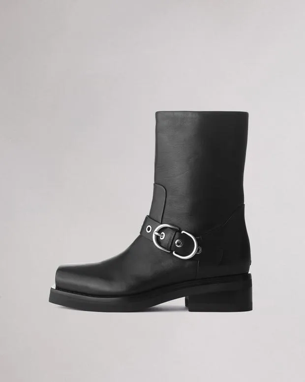 Boots Women Rag and Bone Jax Moto Buckle Boot Black