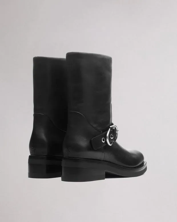 Boots Women Rag and Bone Jax Moto Buckle Boot Black