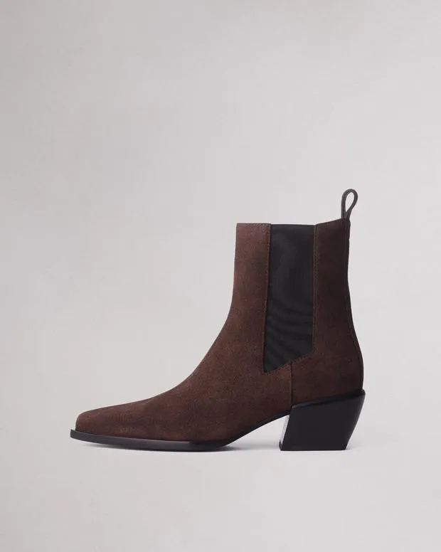 Boots Women Rag and Bone Joni Chelsea Boot Dark Espresso Suede