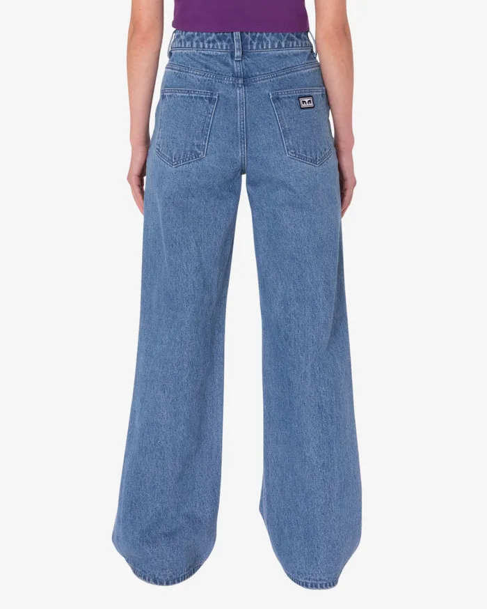 BOTTOMS Women ERRAND HIGHWAIST 5 POCKET DENIM Light Indigo OBEY Clothing